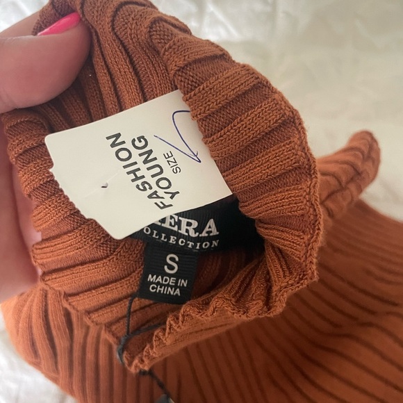 Hera Collection Rust Ribbed Bodysuit - Picture 5 of 6